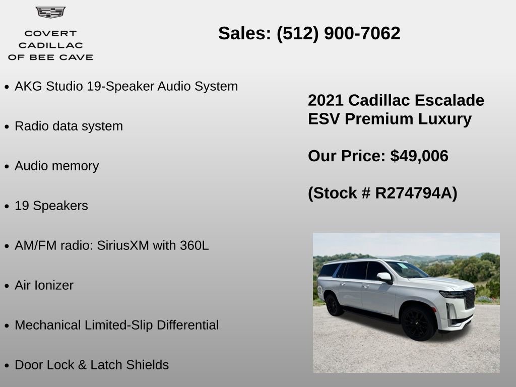 Used 2021 Cadillac Escalade ESV Premium Luxury AWD/4WD image 24