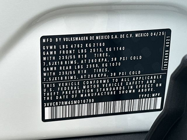 Certified 2025 Volkswagen Tiguan S image 34