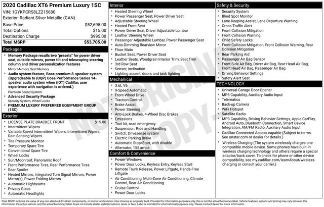 Used 2020 Cadillac XT6 Premium Luxury FWD image 14