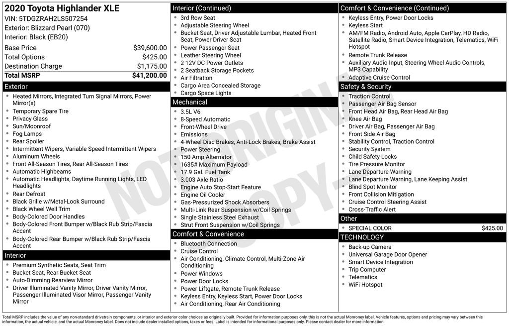 Used 2020 Toyota Highlander XLE FWD image 37