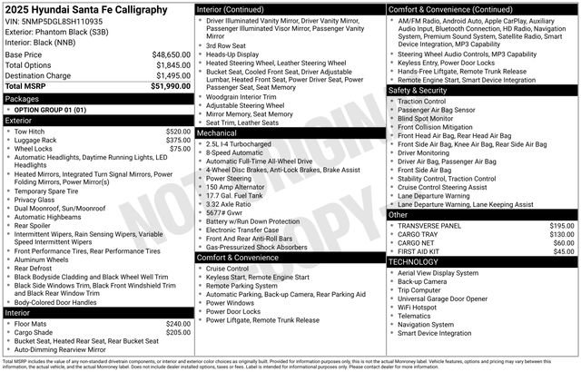 Used 2025 Hyundai Santa Fe Calligraphy image 46