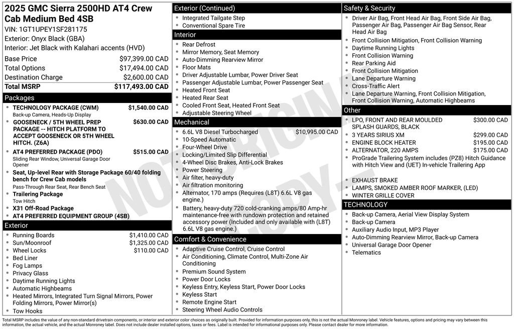 Used 2025 GMC Sierra 2500 AT4 w/ Technology Package image 9