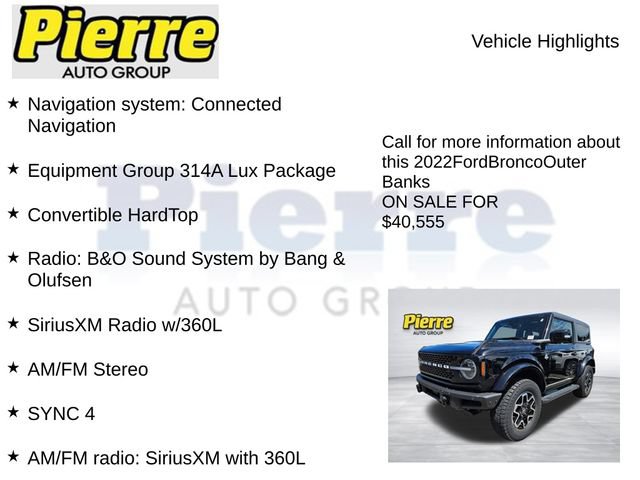 Used 2022 Ford Bronco Outer Banks AWD/4WD image 7