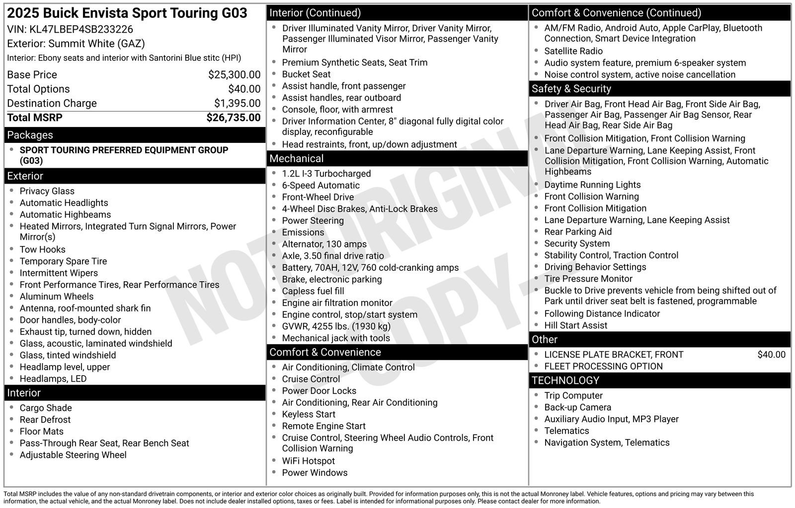 Used 2025 Buick Envista Sport Touring image 40