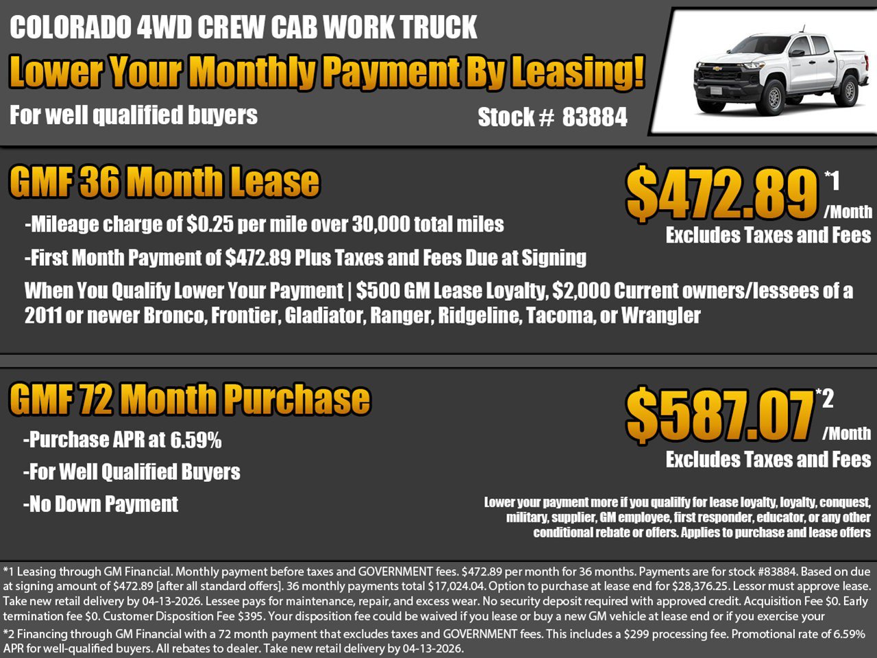 New 2026 Chevrolet Colorado W/T image 2