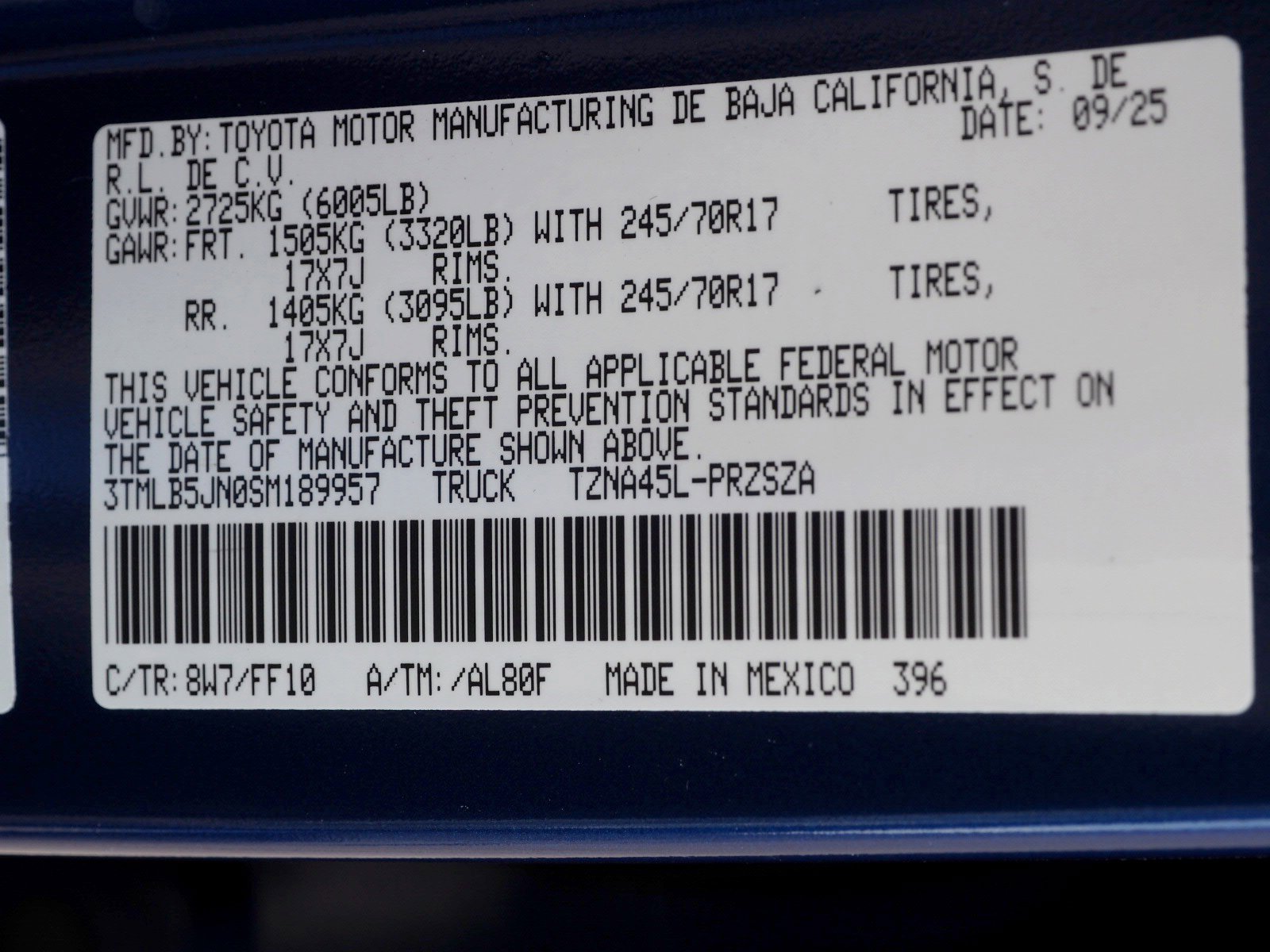 New 2025 Toyota Tacoma SR5 image 21