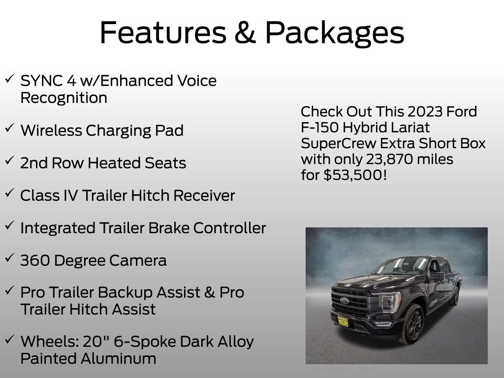 Certified 2023 Ford F150 Lariat w/ Equipment Group 502A High AWD/4WD image 13