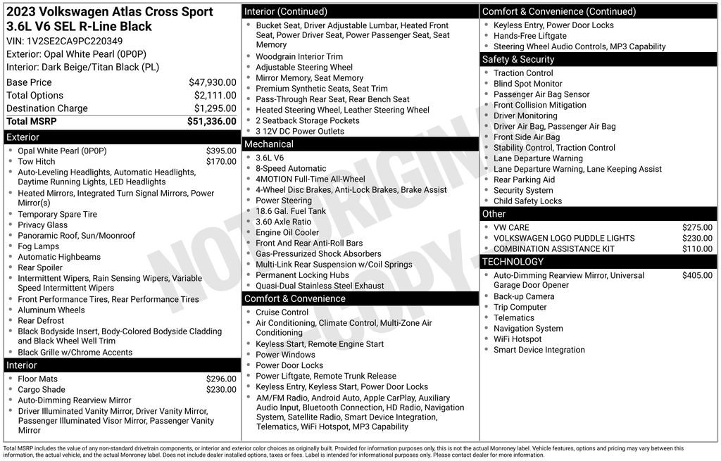 Certified 2023 Volkswagen Atlas Cross Sport SEL R-Line AWD/4WD image 18