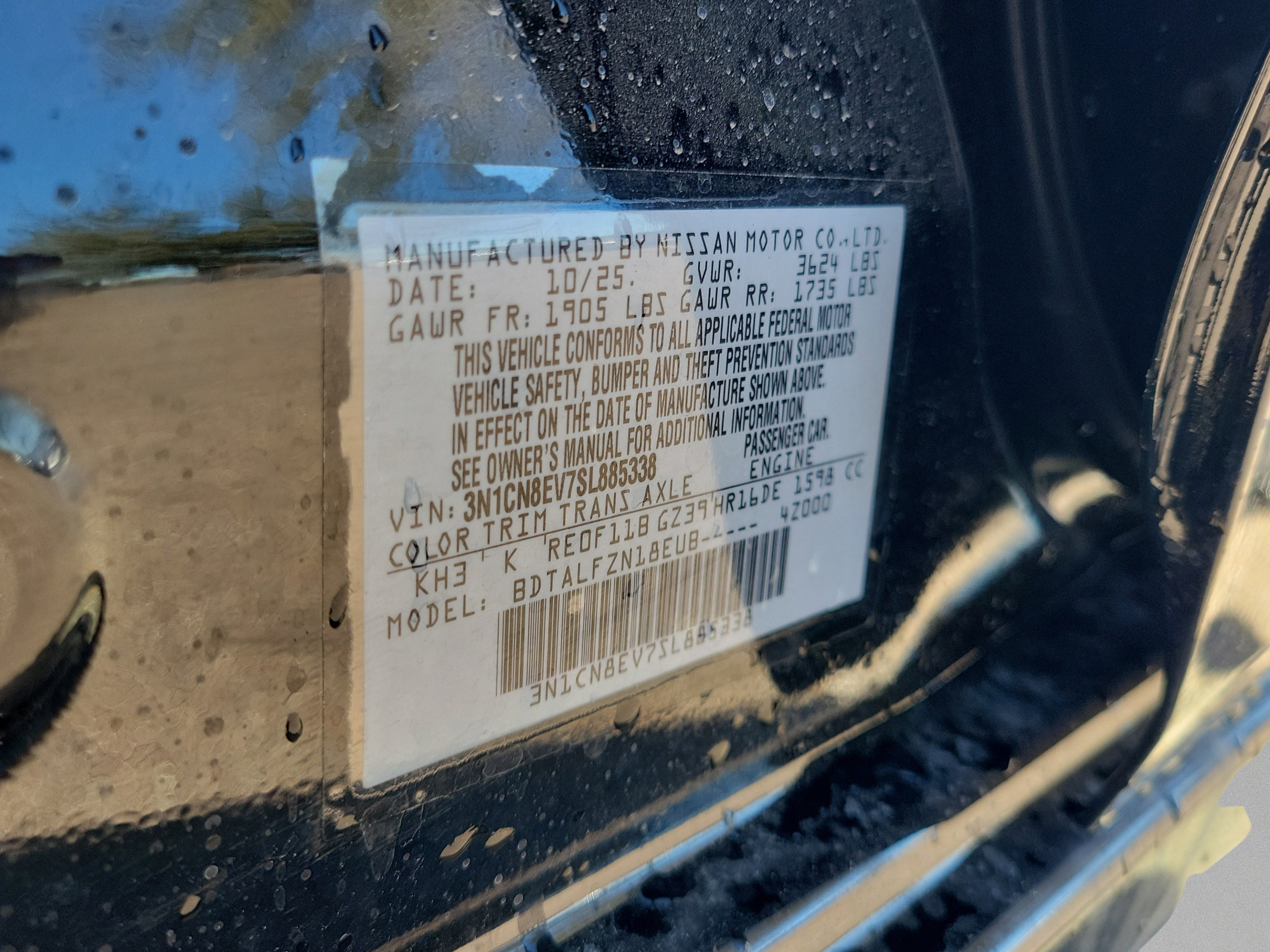 Certified 2025 Nissan Versa SV w/ Trunk Package FWD image 31