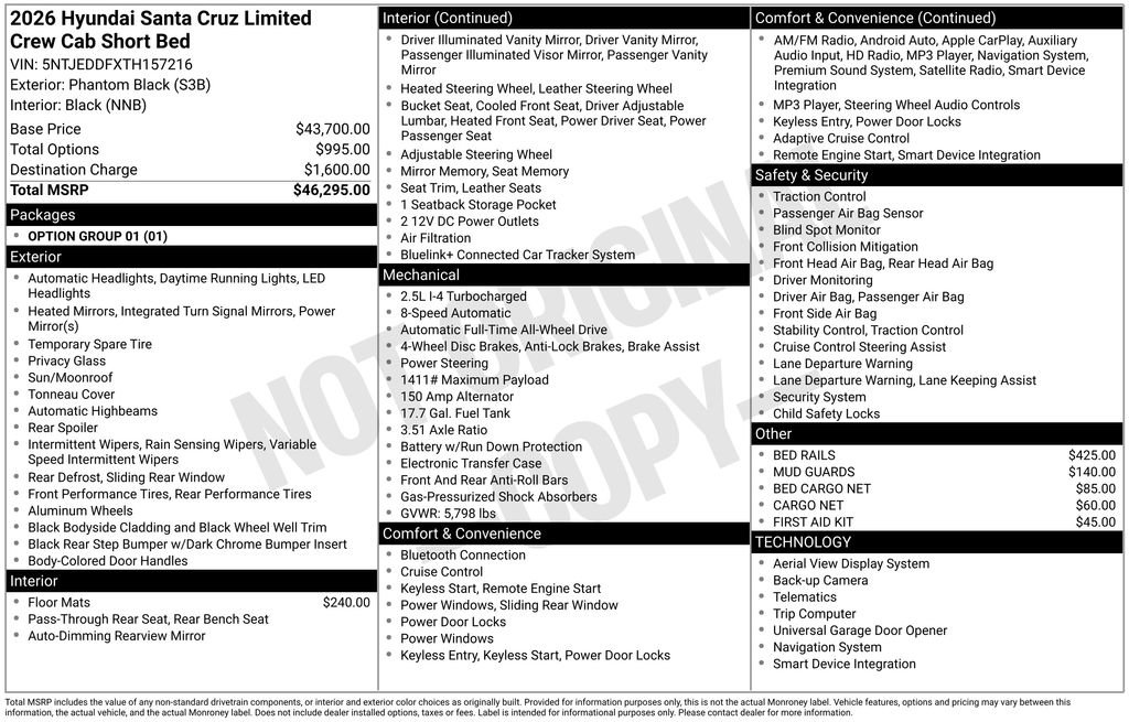 Used 2026 Hyundai Santa Cruz Limited image 5