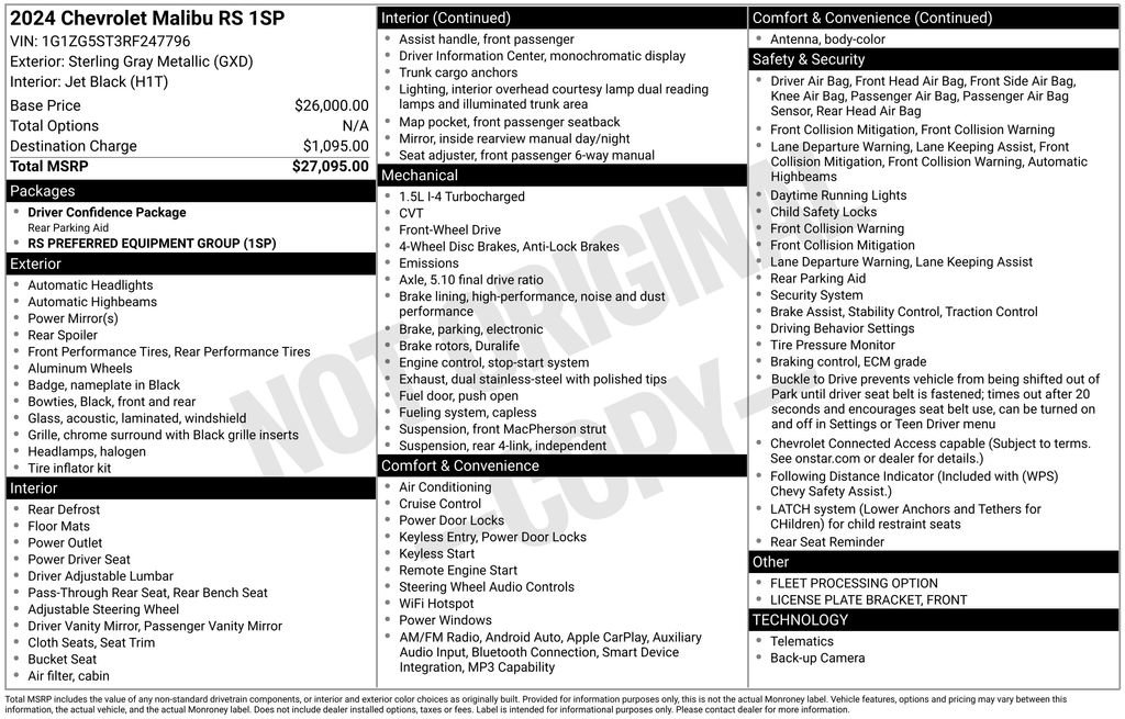 Used 2024 Chevrolet Malibu RS FWD image 28