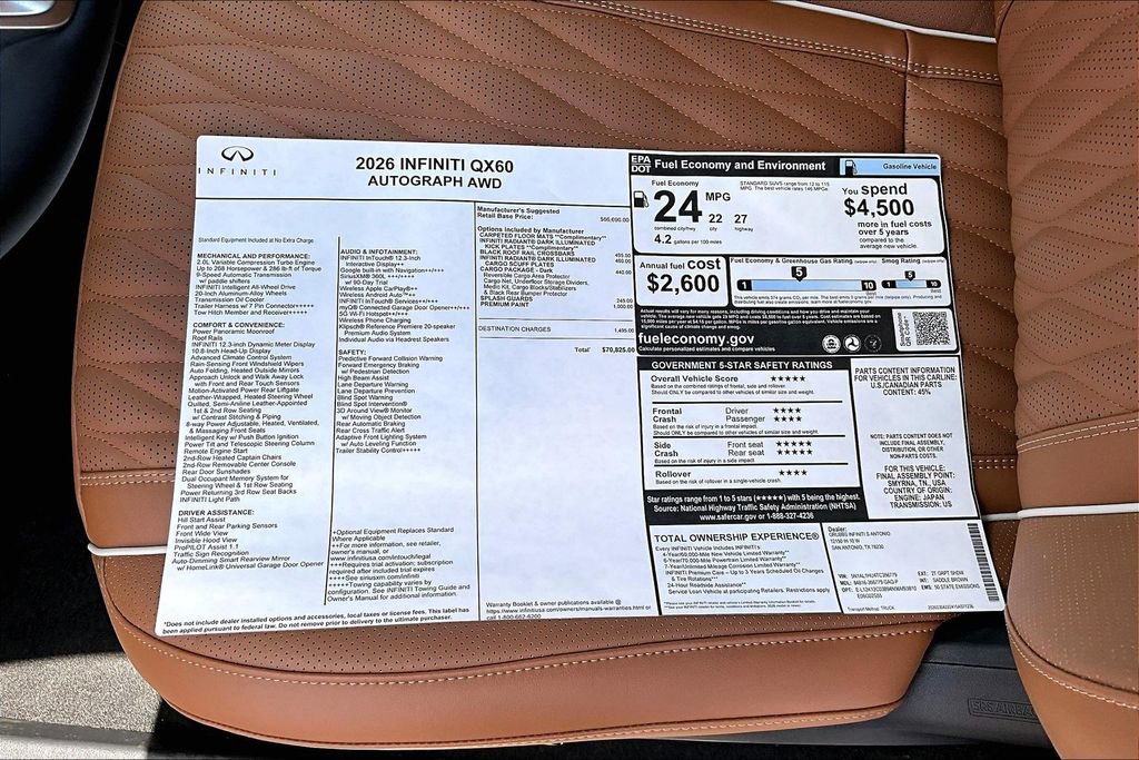 New 2026 INFINITI QX60 Autograph AWD/4WD image 46