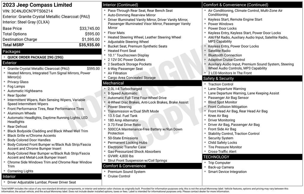Used 2023 Jeep Compass Limited image 28