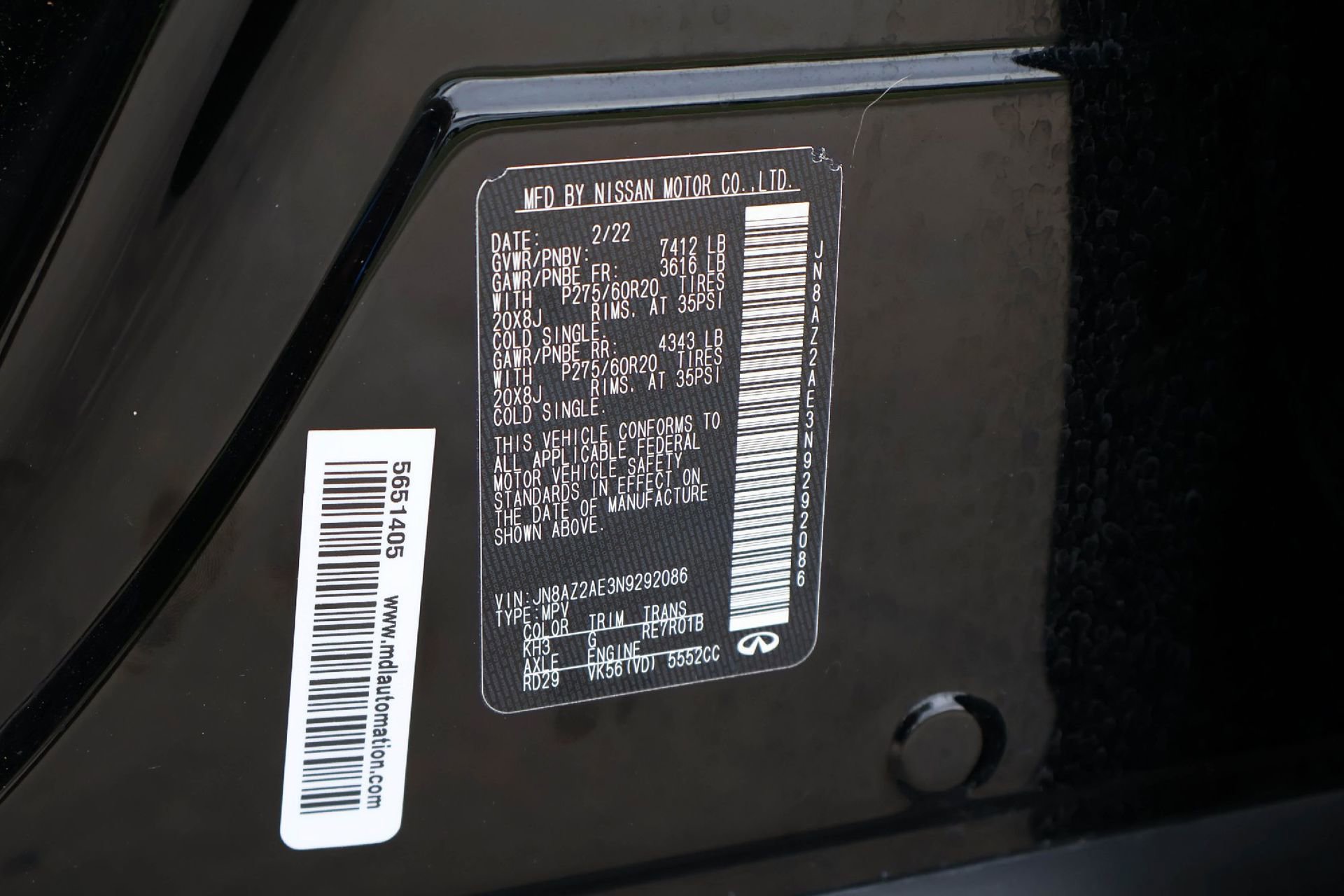 Used 2022 INFINITI QX80 Luxe w/ All-Season Package AWD/4WD image 21