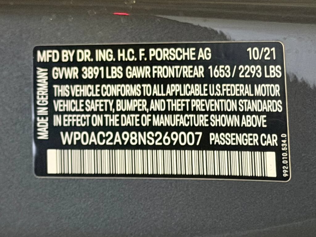 Certified 2022 Porsche 911 GT3 RWD image 24