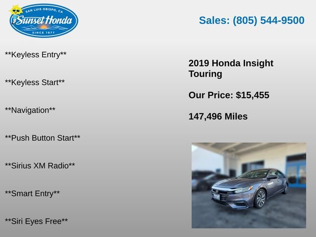 Used 2019 Honda Insight Touring image 13