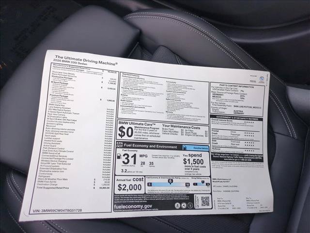New 2026 BMW 330i Sedan w/ M Sport Package RWD image 18