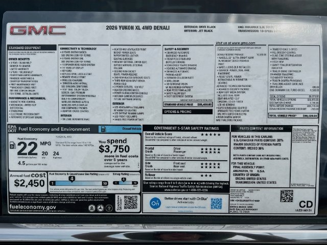 New 2026 GMC Yukon XL Denali w/ Denali Reserve Package AWD/4WD image 21