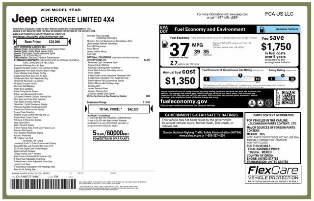 Used 2026 Jeep Cherokee Limited