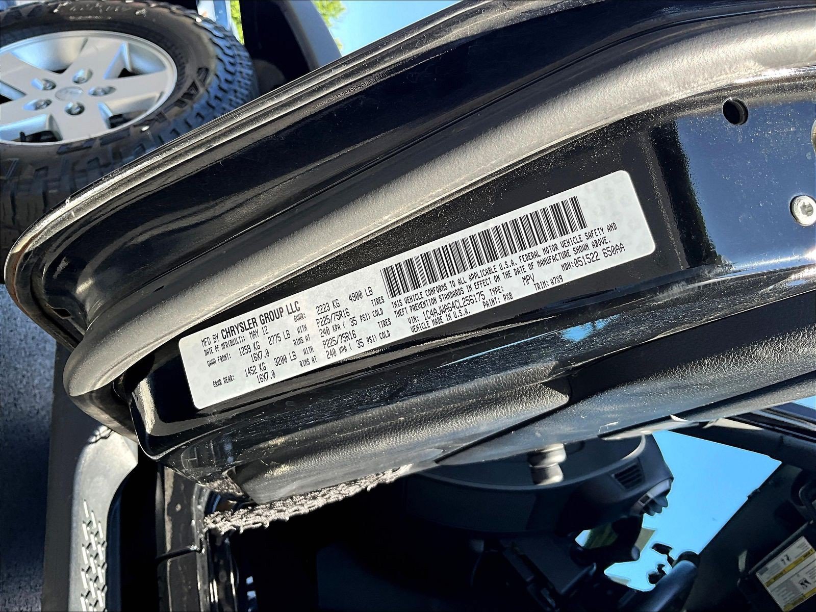 Used 2012 Jeep Wrangler Sport AWD/4WD image 18