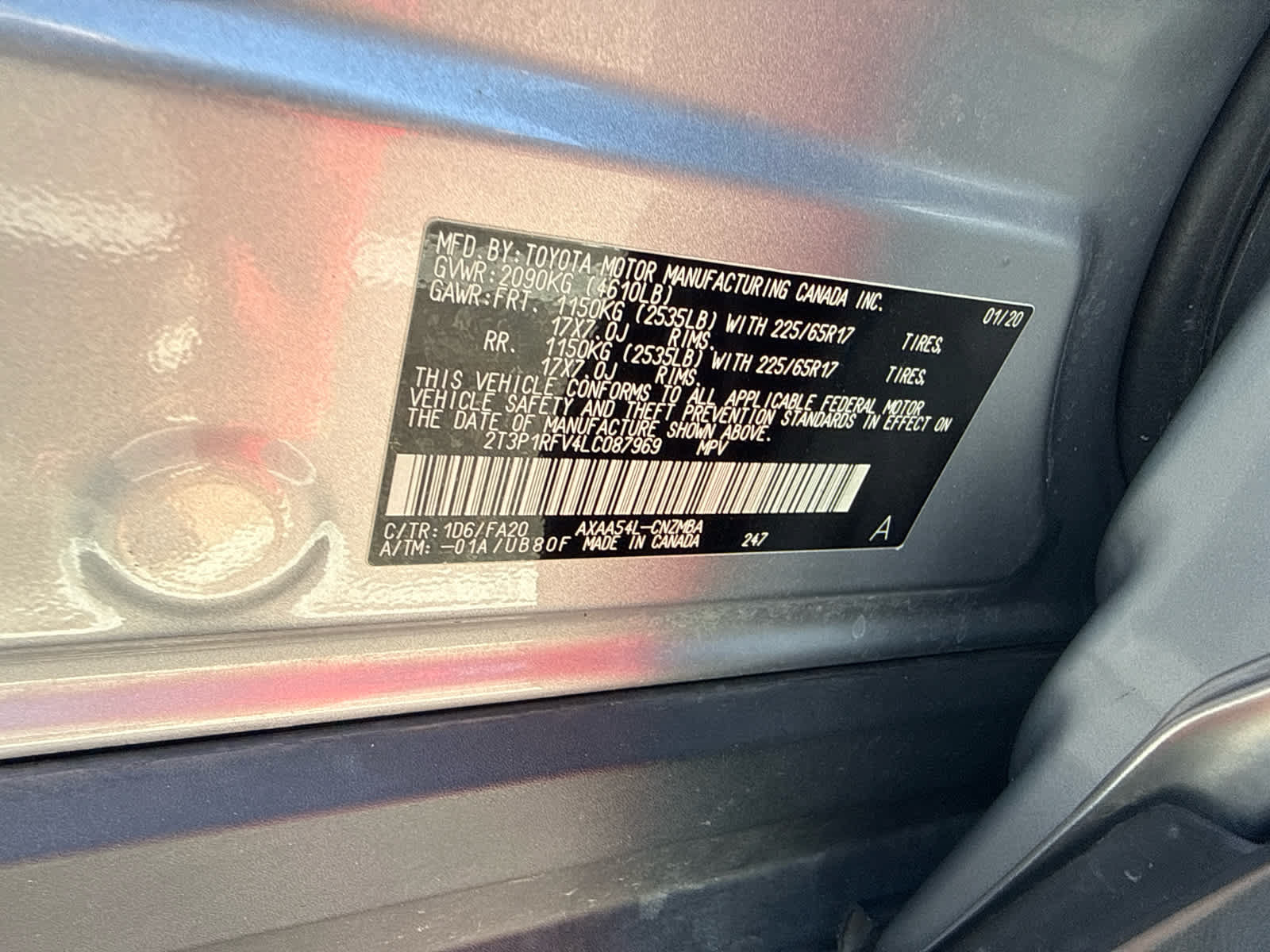Certified 2020 Toyota RAV4 XLE AWD/4WD image 2