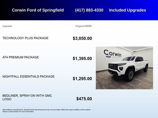 Used 2026 GMC Canyon AT4 w/ Technology Plus Package AWD/4WD image 5