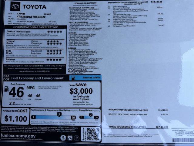 New 2026 Toyota Camry SE image 25