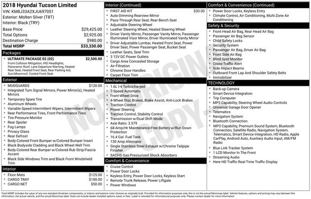Used 2018 Hyundai Tucson Limited w/ Ultimate Package 02 FWD image 1