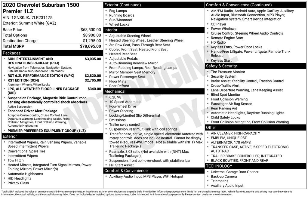 Used 2020 Chevrolet Suburban Premier AWD/4WD image 55