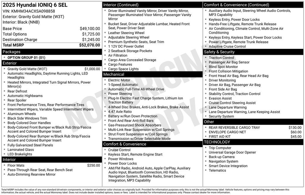 New 2025 Hyundai Ioniq 6 SEL image 5