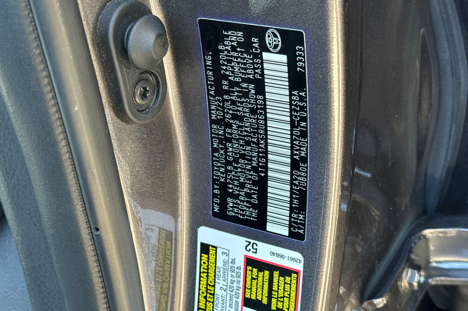 Certified 2024 Toyota Camry SE FWD image 34