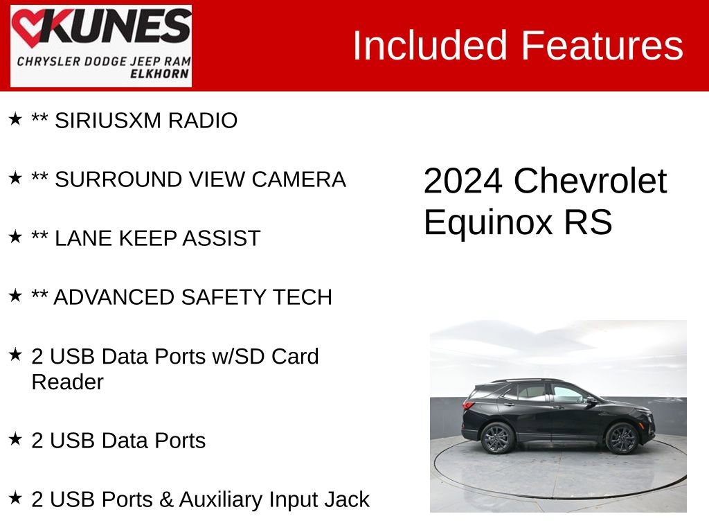 Used 2024 Chevrolet Equinox RS AWD/4WD image 3