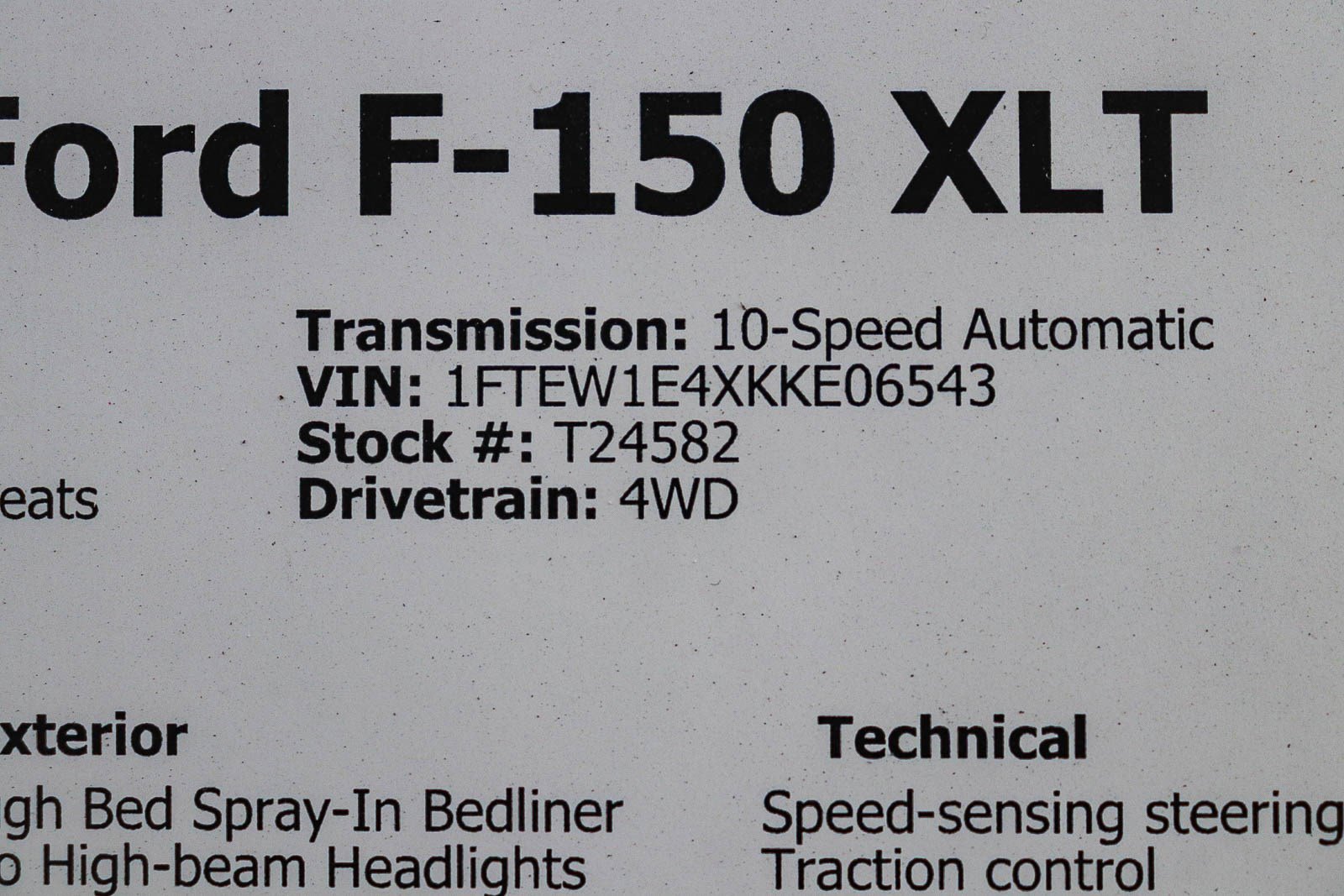 Used 2019 Ford F150 XLT w/ Equipment Group 302A Luxury image 29