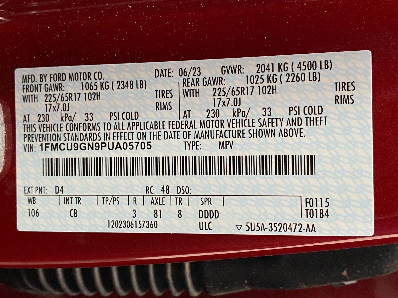 Used 2023 Ford Escape Active AWD/4WD image 33