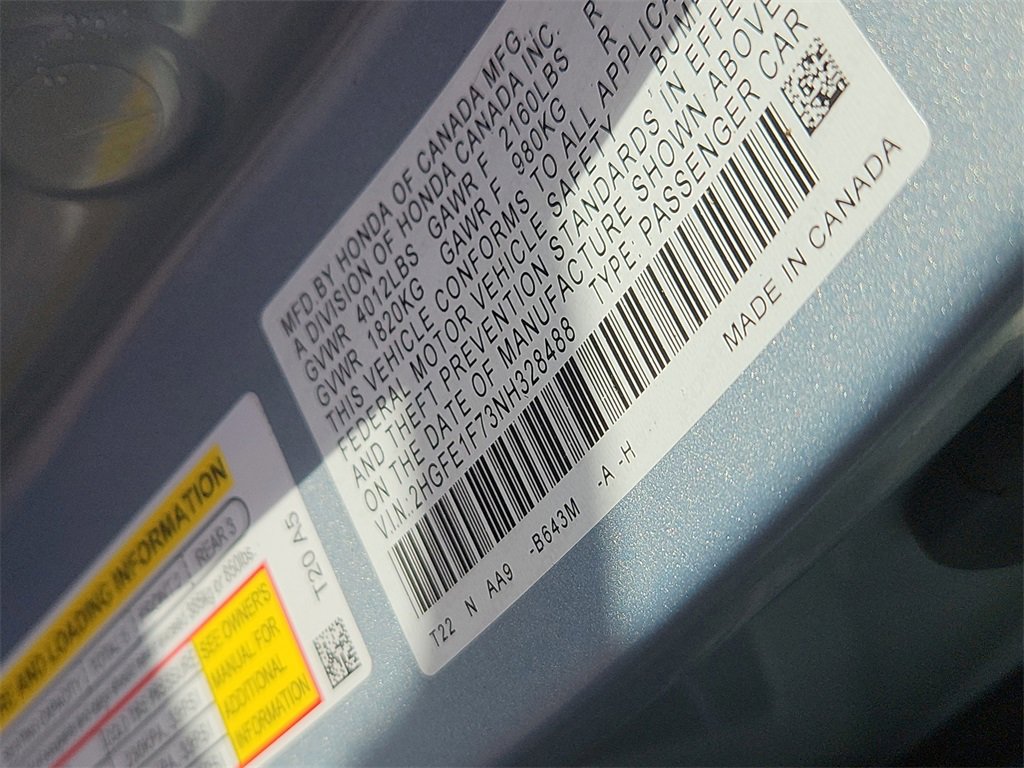 Certified 2022 Honda Civic EX image 7