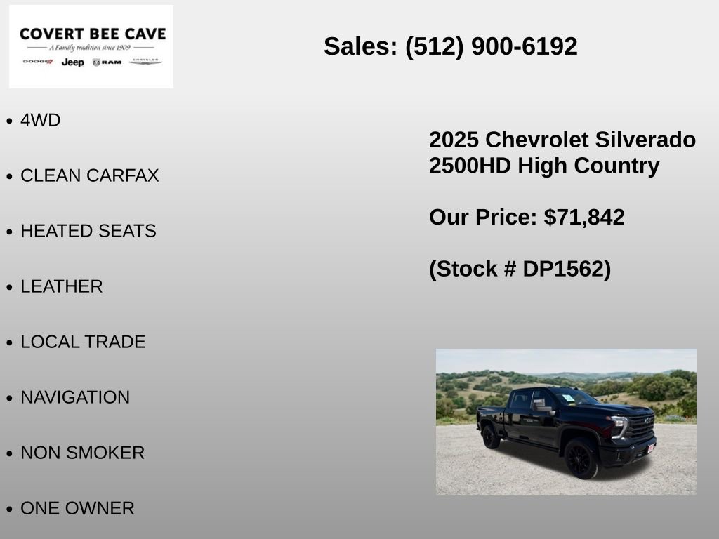 Used 2025 Chevrolet Silverado 2500 High Country w/ High Country Premium Package AWD/4WD image 6