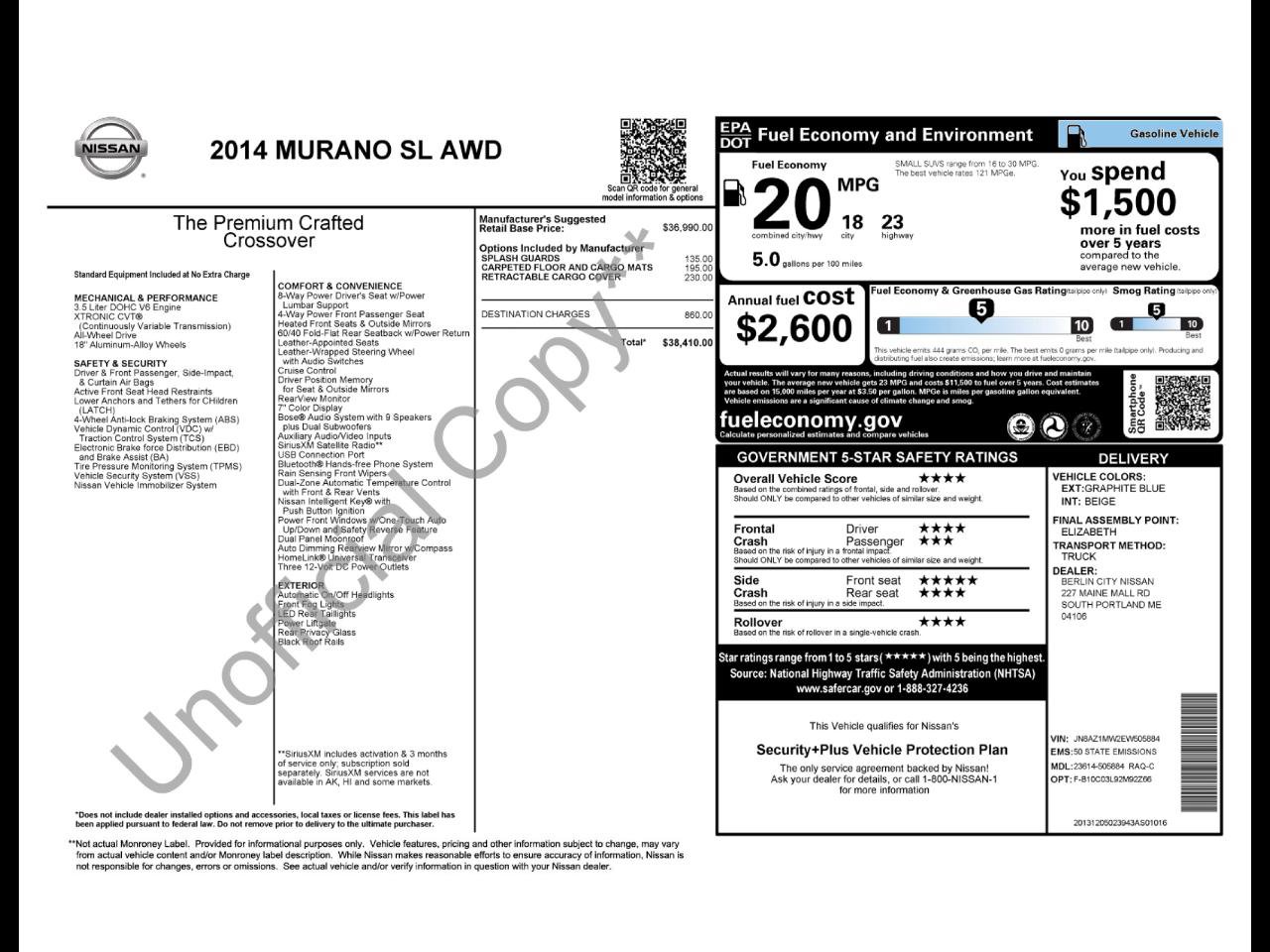 Used 2014 Nissan Murano AWD image 3