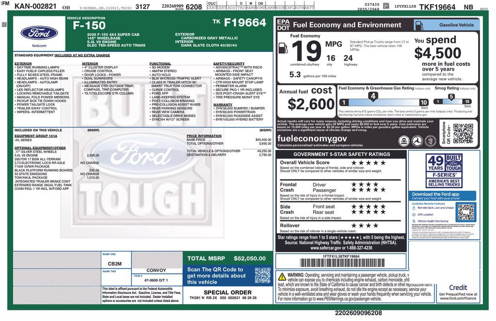 New 2026 Ford F150 XL AWD/4WD image 2