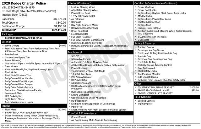 Used 2020 Dodge Charger Police AWD/4WD image 15