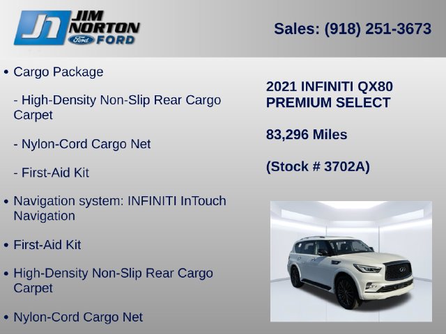 Used 2021 INFINITI QX80 Premium Select w/ Cargo Package RWD image 11