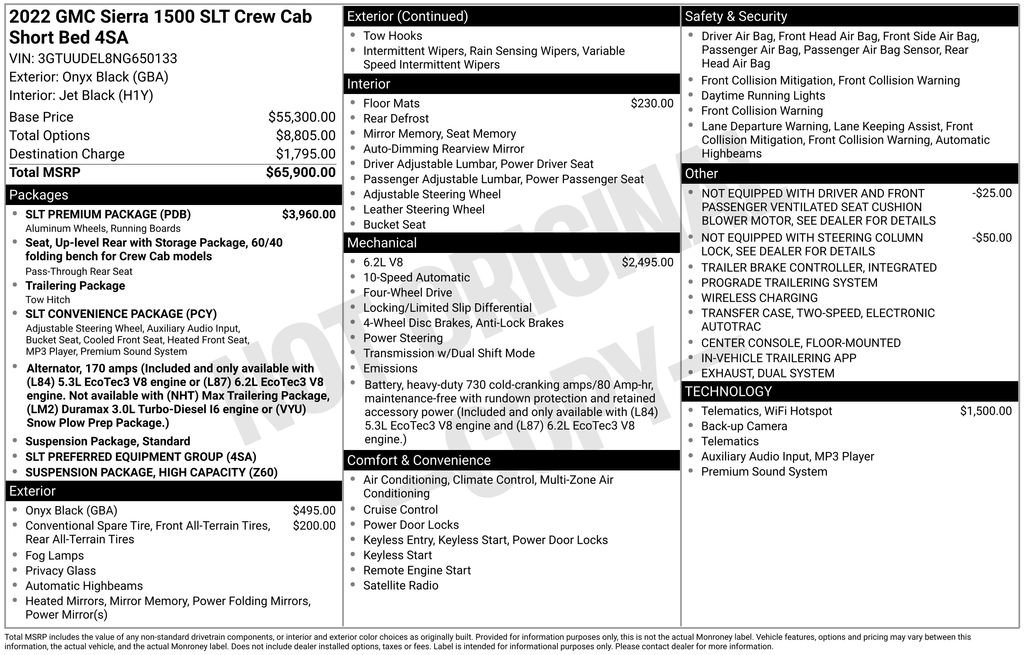 Used 2022 GMC Sierra 1500 SLT w/ SLT Premium Package AWD/4WD image 2