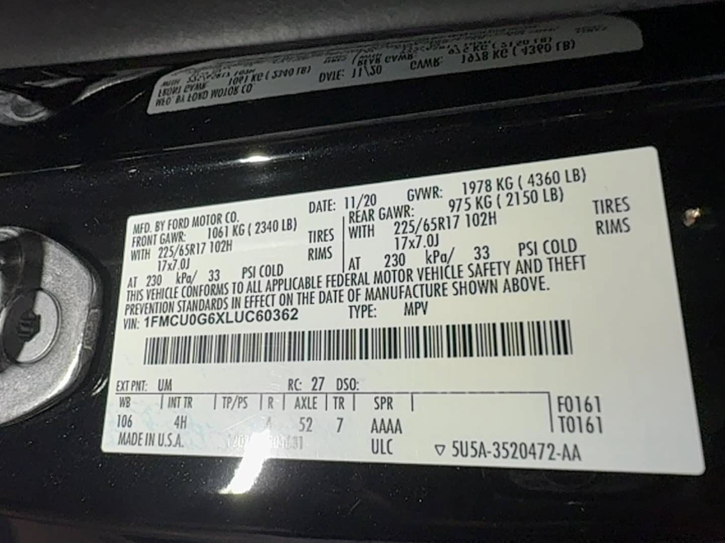 Used 2020 Ford Escape SE FWD image 52