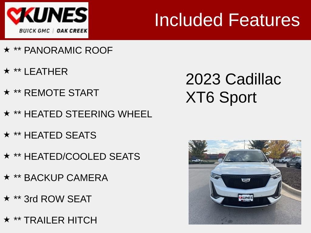 Used 2023 Cadillac XT6 Sport w/ Technology Package image 2