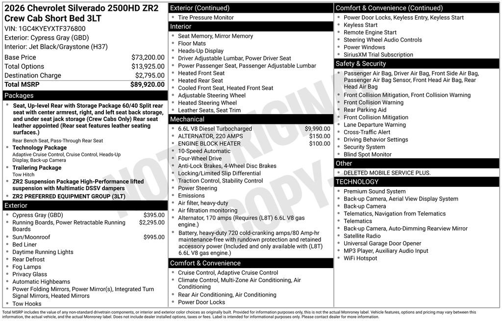 New 2026 Chevrolet Silverado 2500 ZR2 AWD/4WD image 40