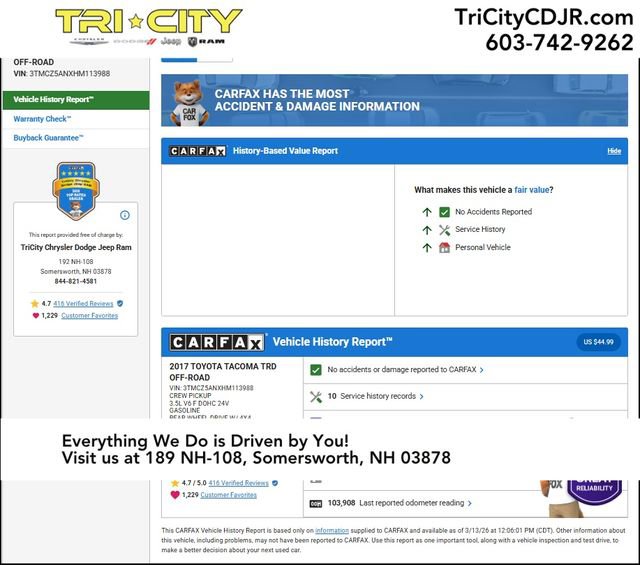 Used 2017 Toyota Tacoma TRD Off-Road w/ Tow Package (A/T) image 14