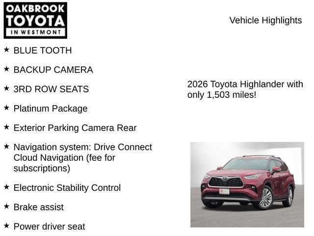 Certified 2026 Toyota Highlander Platinum AWD/4WD image 6