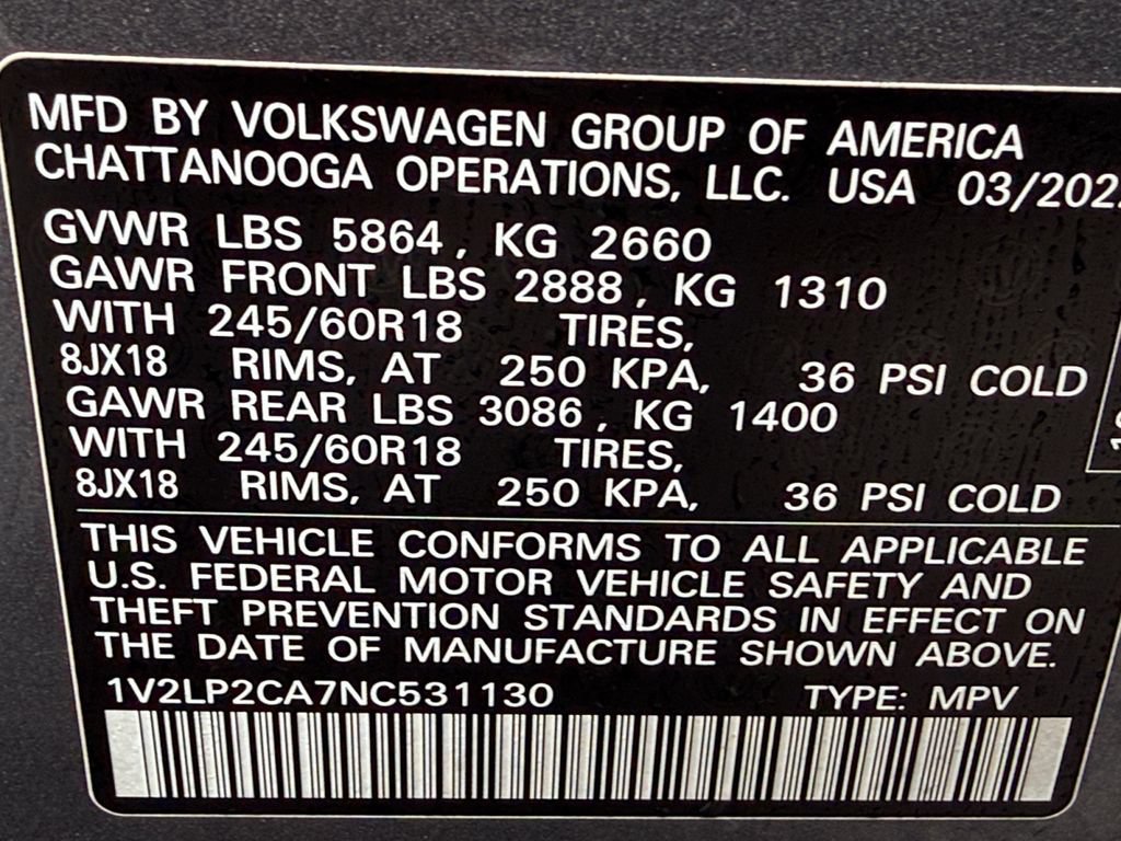 Used 2022 Volkswagen Atlas SE AWD/4WD image 28