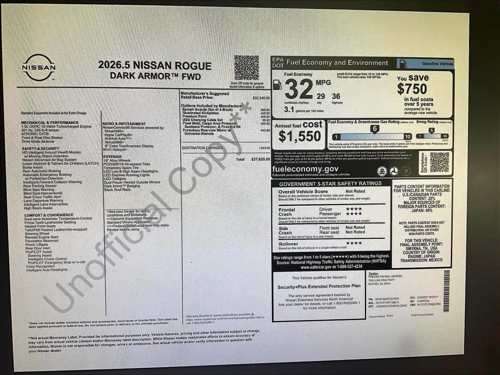 New 2026 Nissan Rogue Dark Armor FWD image 13