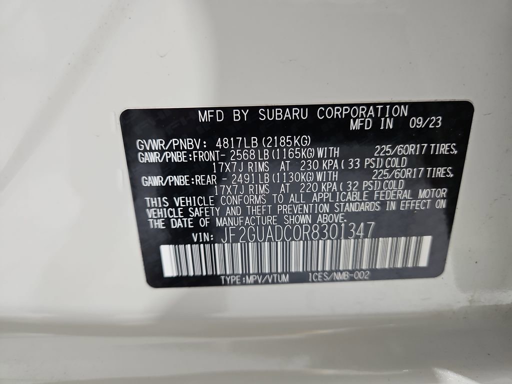 Certified 2024 Subaru Crosstrek 2.0i Premium w/ Crosstrek Mirror Package image 30