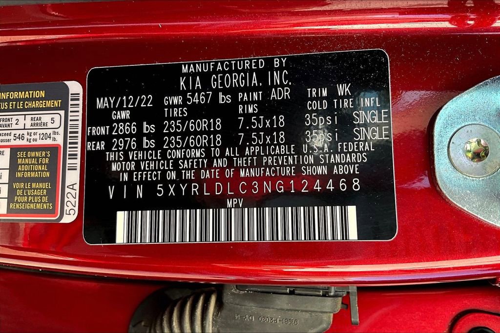 Used 2022 Kia Sorento S w/ Panoramic Sunroof Package image 36